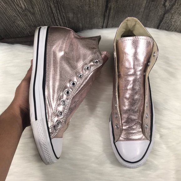 high top gold sneakers